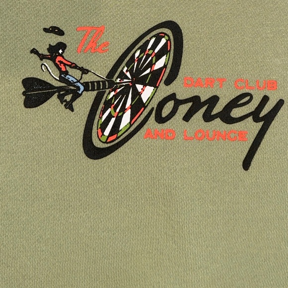 Coney Island Picnic Graphic Sweatshirt Men’s Medium NWT Olive Green - Picture 4 of 13